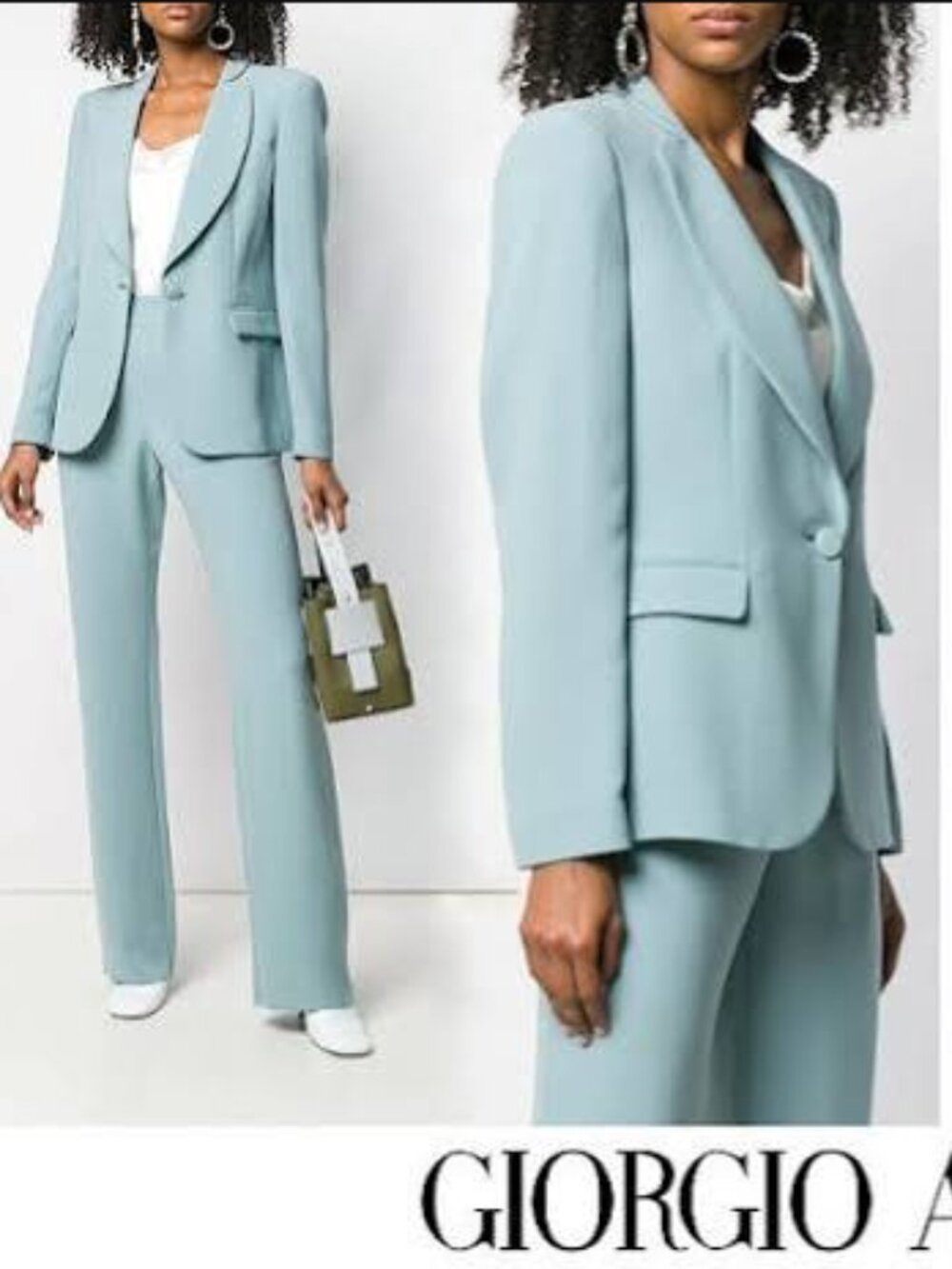 2019 Giorgio Armani Two-Piece Suit | Pale Icy Blue